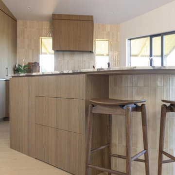 Contemporary Kitchen Island with In-Drawer Charging Station
