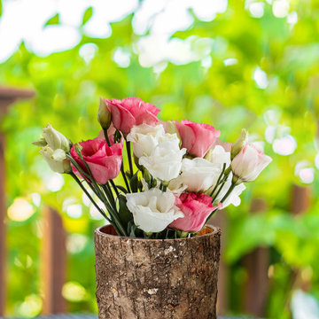Serene Spaces Living Large Glass Interior Birch Bark Vase