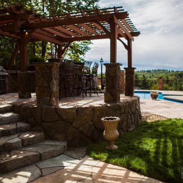 Team Training Project, outdoor kitchen, patio & pergola, New Hampshire