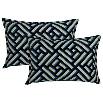 Sherry Kline Brick Blue Boudoir Decorative Pillow, Set of 2