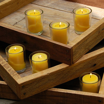Citronella Candles in Clear Glass Votives, 12-piece set