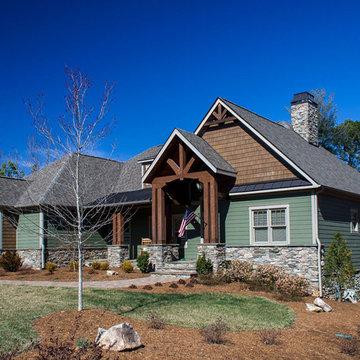 Carolina Colortones Solid 'Sycamore' Coating & Stained Shakes w/Woodland Prem.