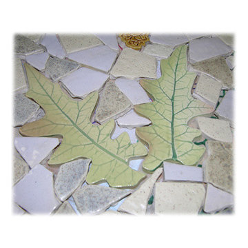 Rock pebble tile design ideas