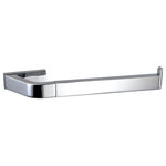 Manillons Torrent - STRAIGHT TOWEL RING  CHROME (Luxor) - Front (1 Fixed + 1 Sliding)