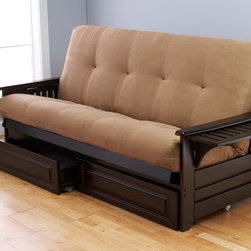 Phoenix Espresso Futon | Suede Peat Futon Mattress - Products
