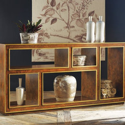 MH -Abstract Horizontal Bookcase in Burl - Products