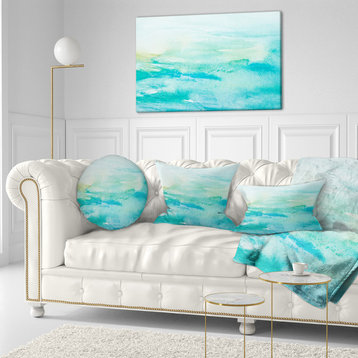 Abstract Sea Close Up Abstract Throw Pillow, 12"x20"