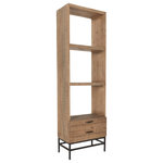 Kosas Home - Industrial 2 Drawers Bookcase by Kosas Home - Reclaimed pine wood infuses the classic lines of this bookshelf with one-of-a-kind character while creating a timeless look that suits any decor. Keep clutter controlled within the two lower drawers while using the shelves as display or storage space.