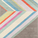 Momeni - Delmar Del-5 Gray Rug, 3'6"x5'6" - Hand-tufted, super-fine, 100% wool rugs provide the perfect medium for The Novogratzes trademark large scale, witty words and phrases, abstract designs and clean lines. Created with bright bold colors, pastels and retro inspired colors.