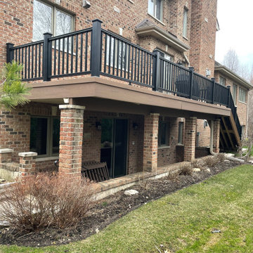 Brown Oak TimberTech Decking on existing structure in Palatine, IL