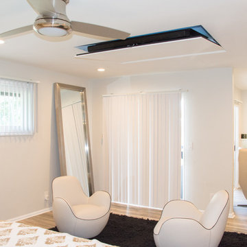 Nexus 21 swing down ceiling lift 65 tv with soundbar