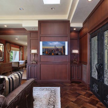 Orange County Tustin/ Santa Ana Elegant Traditional Bedroom Built-in TV