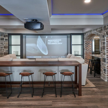 Basement Remodel with Golf Simulator