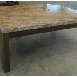 GPH Stone and Maple Coffee Table - Coffee Tables