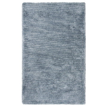 Rizzy Home WIS102 Whistler Shag Area Rug 5'x7'6" Blue