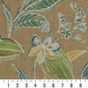 Green Blue Gold Beige Floral Leaf Indoor Outdoor Upholstery Fabric By The Yard