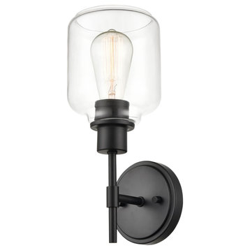 Asheville 1-Light 5.5" Bath Sconce, Matte Black