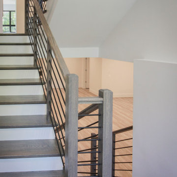Project #79 | Minimalist Staircase with Black Horizontal Rods