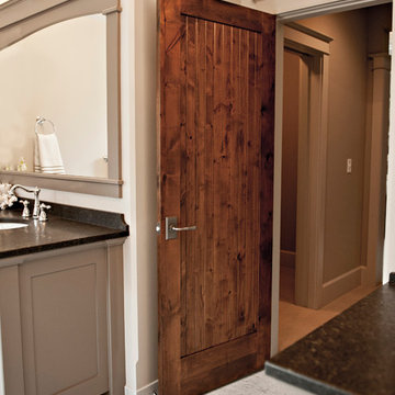 Knotty Alder One Panel V-Groove