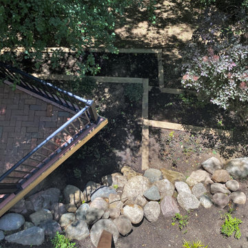 Cantilevered Brick Patio