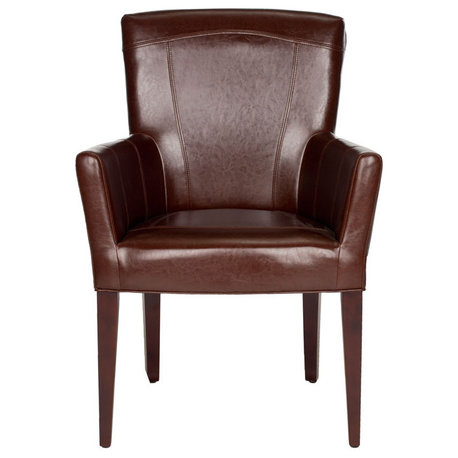 Olive Arm Chair Brown Leather