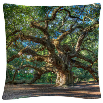 Pierre Leclerc 'Angel Oak Charleston' 16"x16" Decorative Throw Pillow