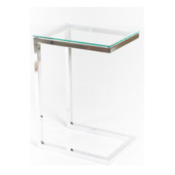 Safari Cee Chrome Side Table | Clear - Products