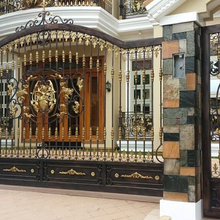 Classic Garage Gate and Pedestrian Gate and Fence Railing