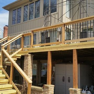 Multi Level Treated Deck w/ Deckorator Spindles