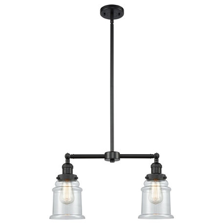 Innovations 2-LT Canton 22" Chandelier - Matte Black