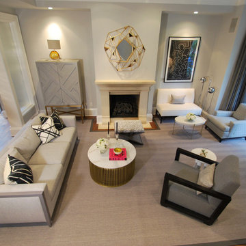 Modern Gray Living Room in a Historic Townhouse