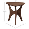 INK+IVY Blaze Mid-Century Triangle Wood Side Table End Table, Brown