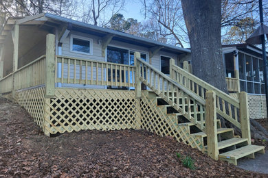 deck and wheelchair ramp.