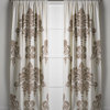 Enchantique Ivory and Sand Cotton Window Curtain, 54"x108"