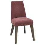 Bentley Designs - Cadell Oak Furniture Mulberry Upholstered Dining Chairs, Set of 2 - Cadell Oak Mulberry Upholstered Dining Chair Pair has a fresh and unique look that has been brilliantly designed with dynamic sharp edges and tampered legs to give this range its fantastically modern feel which will certainly transform any living or dining space into one to be envious of.