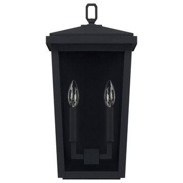 Capital Lighting 926222 Donnelly 2 Light 18" Tall Outdoor Wall - Black