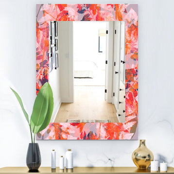 Designart Pink Spheres 12 Traditional Frameless Vanity Mirror, 28x40