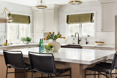Inspiration for a transitional kitchen remodel in Boston