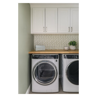 Grand Transitional Transformation - Transitional - Laundry Room ...