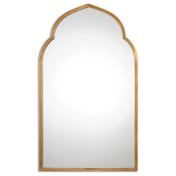 Uttermost Kenitra Gold Arch Mirror | Arch Wall Mirror in Antiqued Gold Finish
