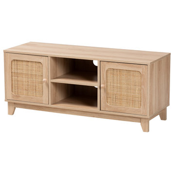 Luana Natural Rattan Collection, Light Brown/Natural Brown, TV Stand