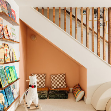Multi-Functional Basement Conversion: Secret Office + Open Play Space