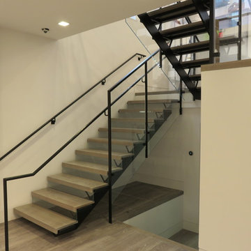 High End Commercial Stair and Hammered Handrail