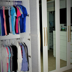 White Built-In Closet Unit - Storage Cabinets