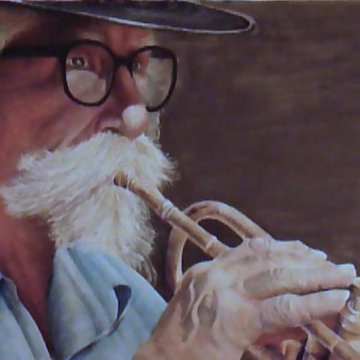#5 Trumpet player 36" x 24"