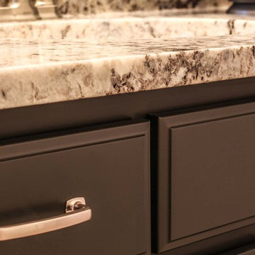 Blue Flower Granite Bathroom Countertops