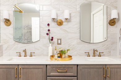 Example of a transitional bathroom design in DC Metro