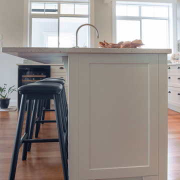 Corbels and ornate toe kick island