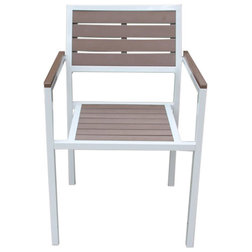 Contemporary Outdoor Dining Chairs by M&E Sales