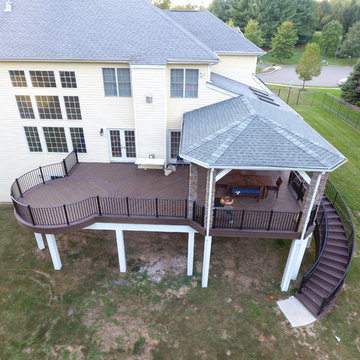 Roof structures over decks